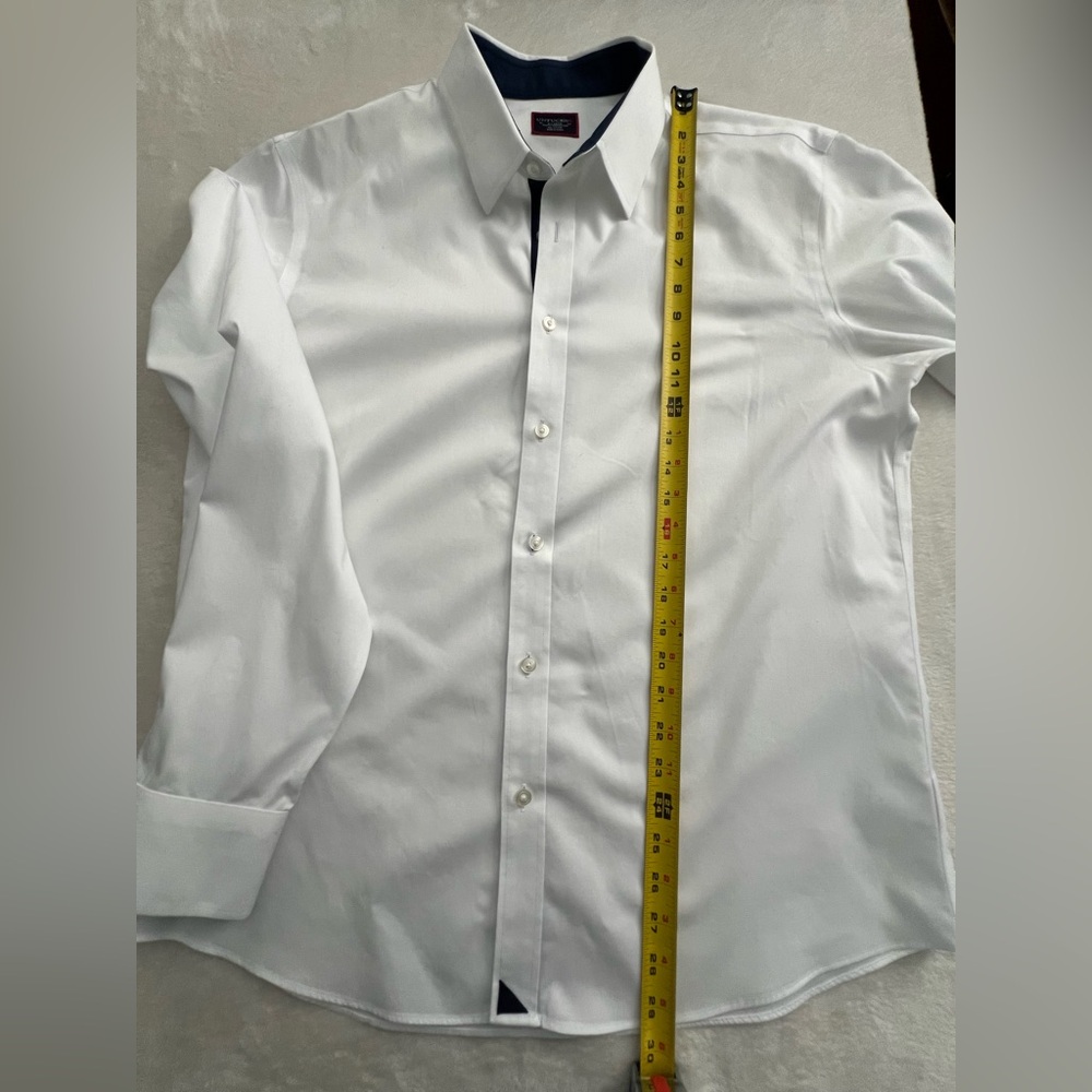 UNTUCKit Classic White Button Down Slim Fit Cotton Shirt, Size XL - Picture 7 of 12